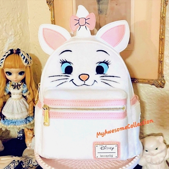 Loungefly Marie Cosplay Soft fluffy Velvet Mini Backpack** EXTREMELY RARE